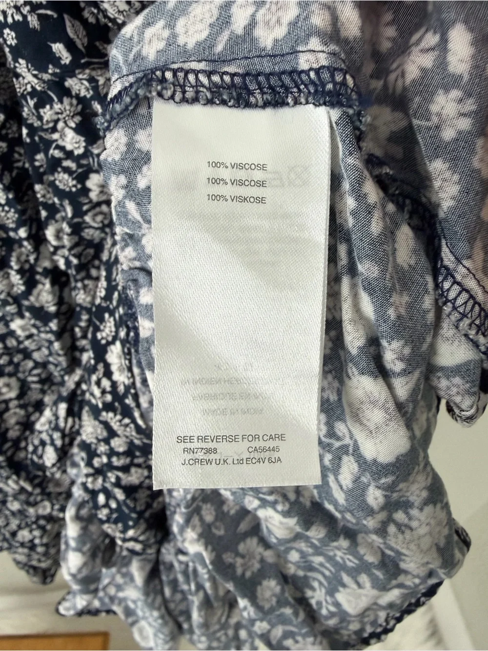 J. Crew Mercantile Faux Wrap Floral Dress Women’s Sz 14T - Picture 5 of 9